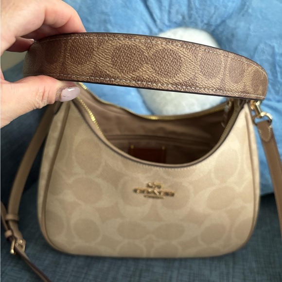 Coach Teri Hobo Bag - Gold/Sand/Tan - Picture 2 of 10